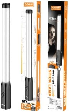 Plokama VL-06 LED Video Light Wand Stick, 2000mAh Rechargeable, 2700K-6500K Bi-Color