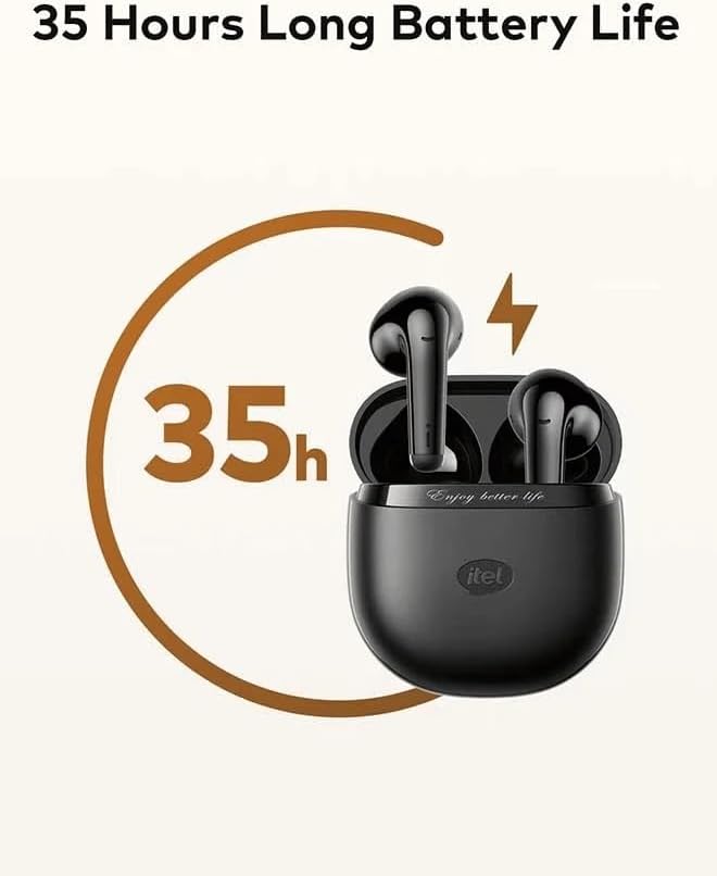 Itel True Wireless Earbuds, Buds 7 - Black