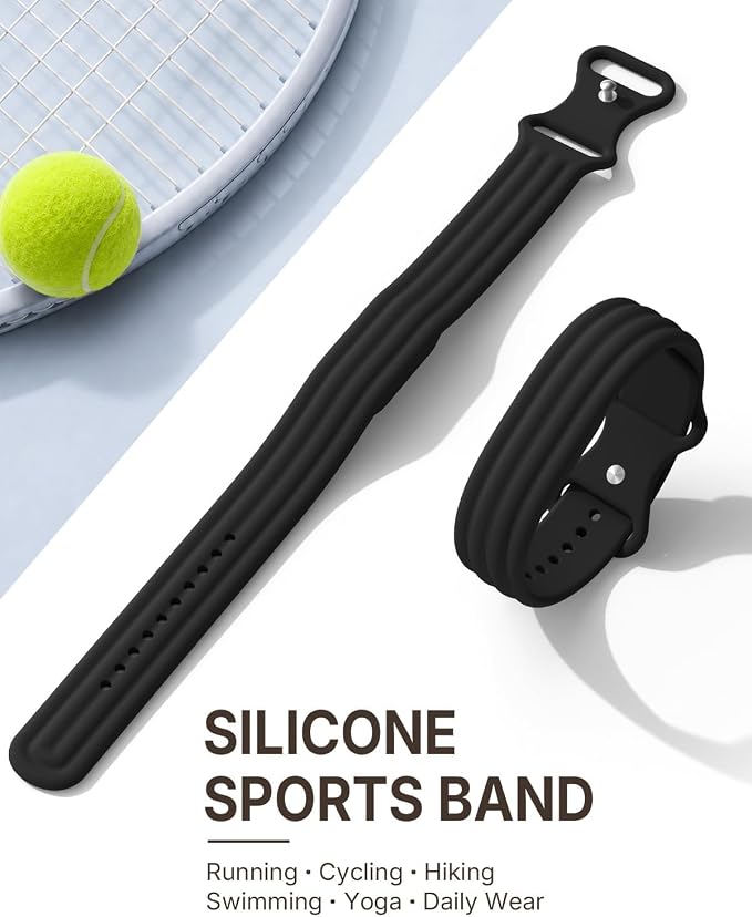 Ecosystem Nylon Sport Band Compatible with Google Fitbit Air, Replacement Loop Strap | Soft Breathable Hook-and-Loop Nylon Wristband, Micro-Adjustable Lightweight Fit for Women and Men