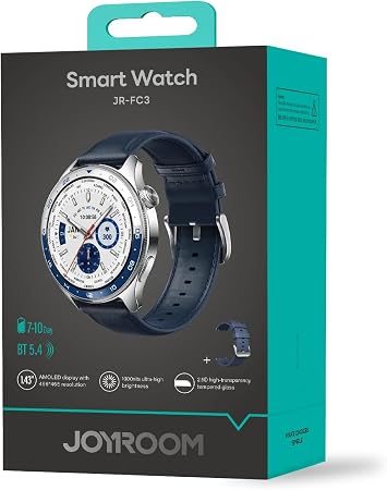 Joyroom JR-FC3 Classic Smart Watch with Bluetooth Calling (Answer/Make Call), 1.43