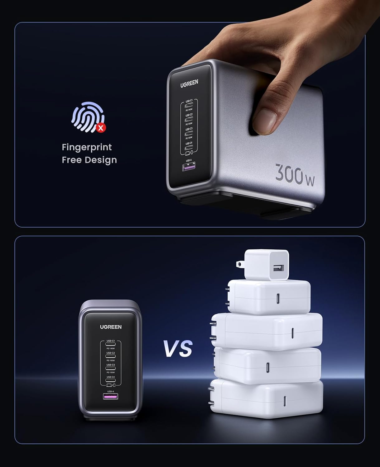 UGREEN Nexode 300W 5 Port Gan Fast Charger UK