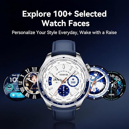 Joyroom JR-FC3 Classic Smart Watch with Bluetooth Calling (Answer/Make Call), 1.43" HD Display, 24/7 Health Monitor (Heart Rate, SpO2), 100+ Sports Modes, IP68 Waterproof
