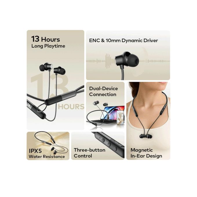 itel N63 Wireless Neckband Headphones