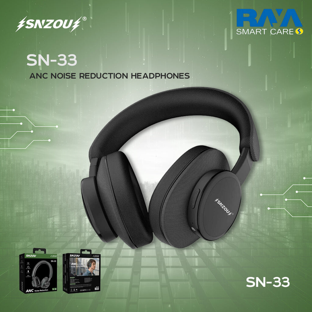 SNZOU SN-33 Headset – Active Noise Cancelling (ANC) Hybrid Headset, Surround
