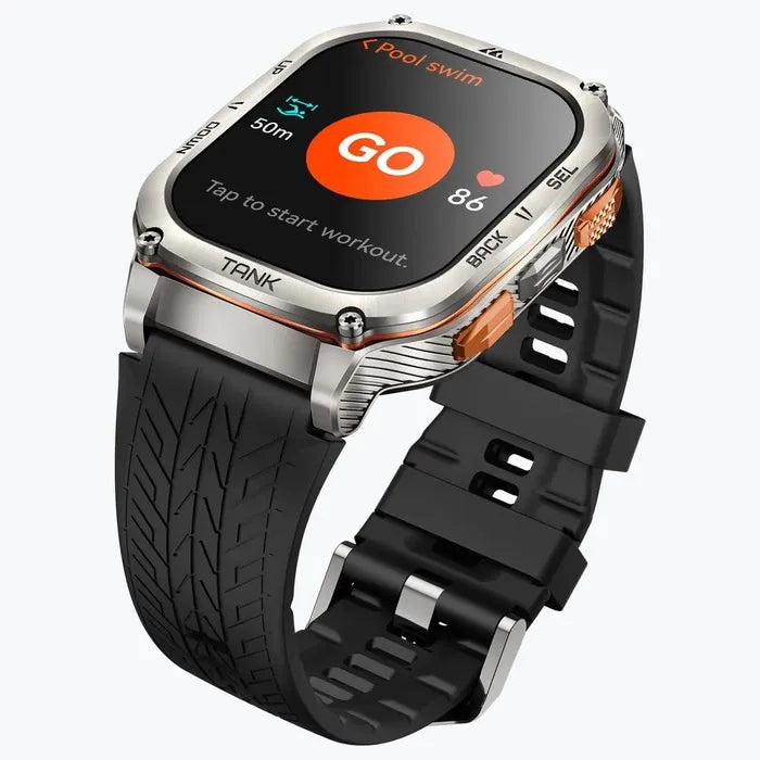 KOSPET Tank M3 Smart Watch for Unisex, AMOLED Display, 1.96 Inch -