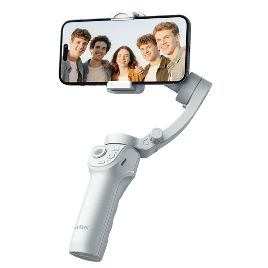 Earldom 3 Axis gimbal Stabilizer Portable Tripod - White