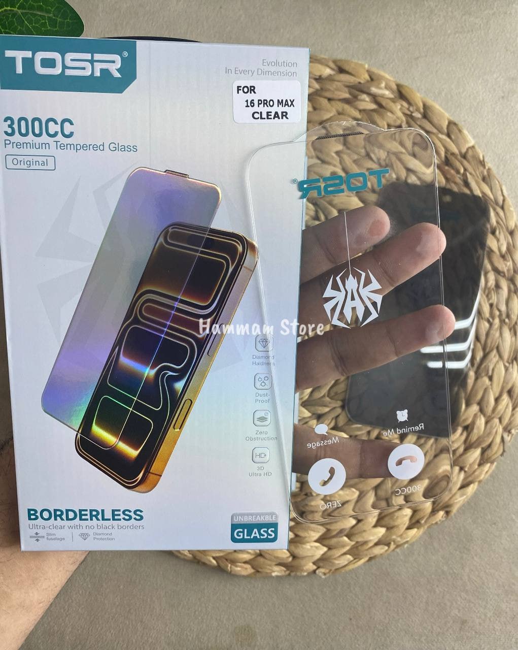 TOSR Borderless HD Premium Tempered Glass Screen Protector