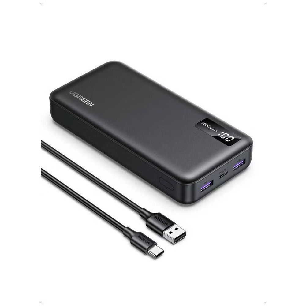 UGREEN Power Bank 20000mAh 20W Two Ways Charging - Gray