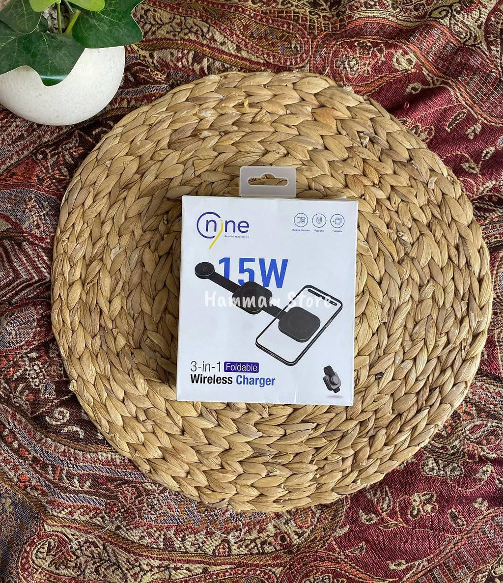 Nine Tec Wireless Charger 3in1 Foldable 15W