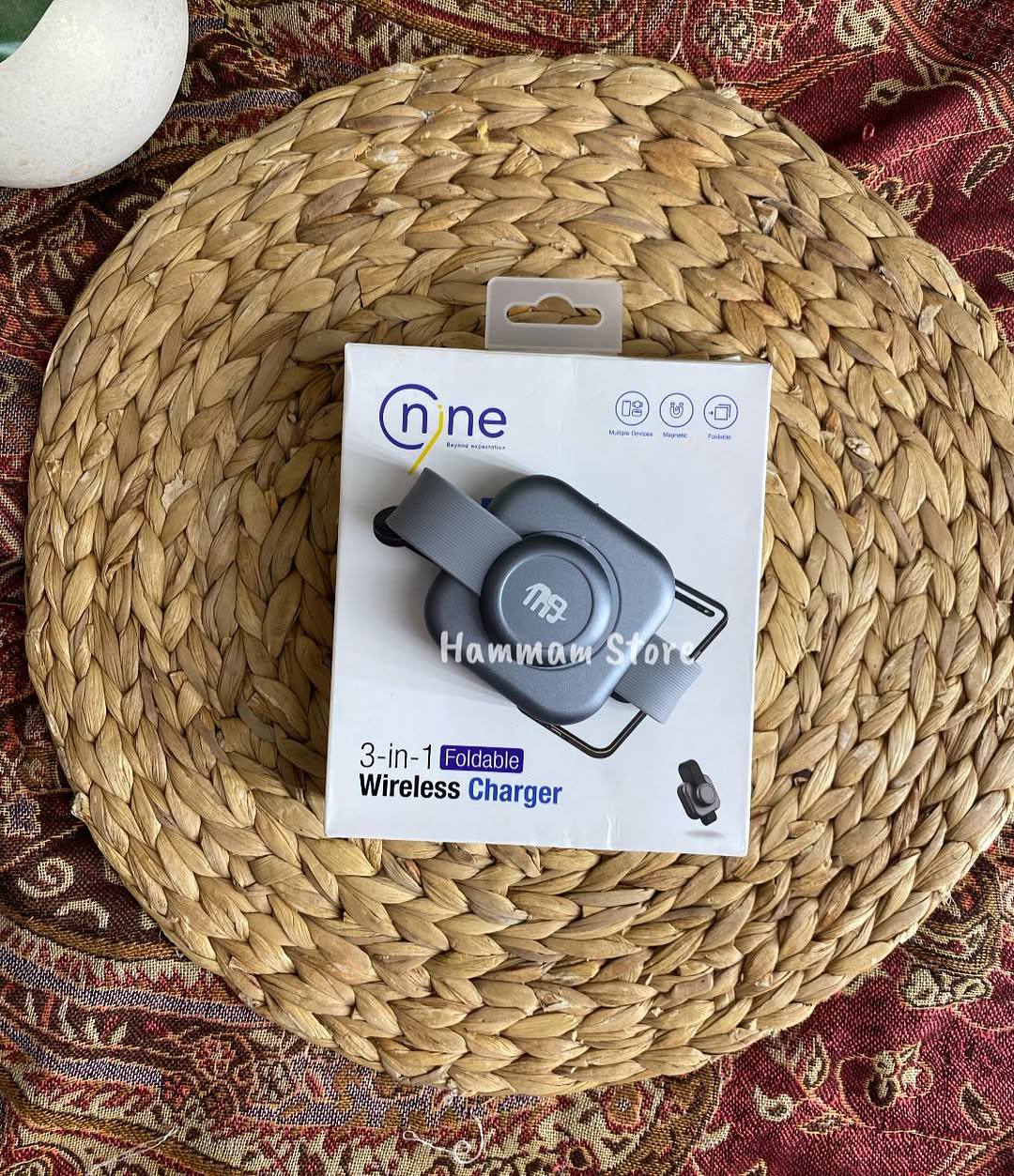 Nine Tec Wireless Charger 3in1 Foldable 15W
