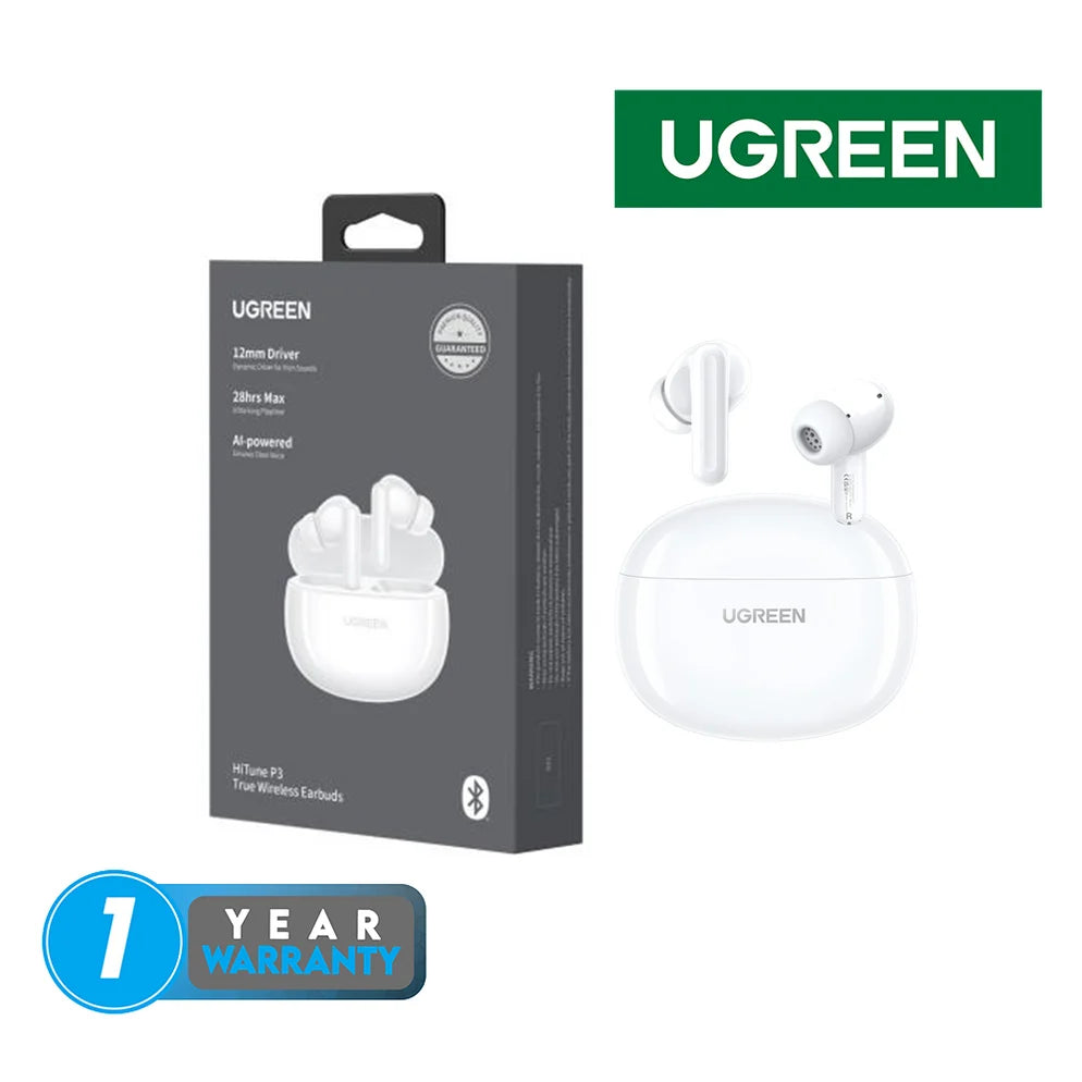 UGREEN Earbuds HiTune P3 True Wireless Whit